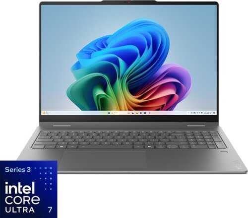 Rent to own Lenovo - Yoga 7i 2-in-1 16" 2K LCD Touchscreen Laptop - Intel Core Ultra 7 355 2026 - 16GB Memory - 512GB Storage - Luna Grey