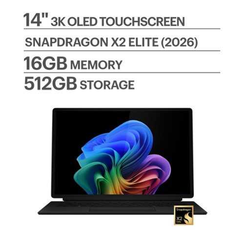 Rent to own ASUS - ProArt PZ14 14" 3K OLED Touchscreen Laptop - Snapdragon X2 Elite (2026) - 16GB RAM - 512GB SSD - Copilot+ PC - Nano Black