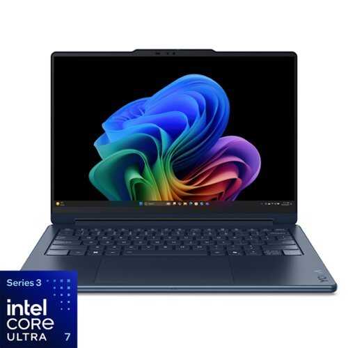 Rent to own Lenovo - Yoga 9i 2-in-1 Aura Edition 14" 3K OLED Touchscreen Laptop - Core Ultra 7 Processor 355 2026- 32GB Memory- 1TB Storage - Cosmic Blue