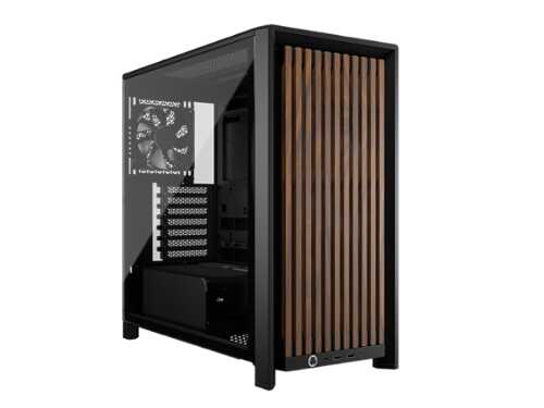 Rent to own CORSAIR - FRAME 4000D WOOD RS Modular High Airflow Mid-Tower PC Case - Black & Walnut