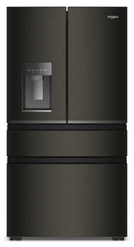 Rent to own Whirlpool - 22 Cu. Ft. 4-Door French Door Counter-Depth Refrigerator - Black Stainless Steel