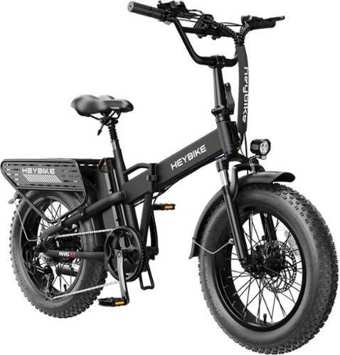 Rent to own Heybike - Mars 2.5 Foldable E-bike w/ 45mi Max Operating Range & 28 mph Max Speed-UL Certified - Black