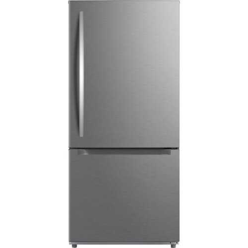 Rent to own Frigidaire - 19 Cu. Ft. Standard-Depth Bottom Freezer Refrigerator - Stainless Steel