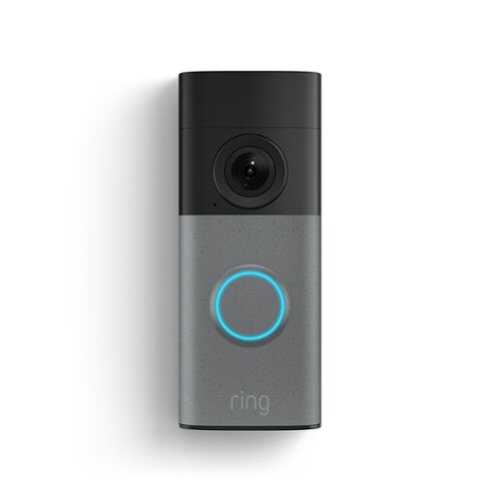 Rent to own Ring - Wired Doorbell (newest model) — Retinal 2K with wide-angle video, up to 6x Enhanced Zoom, and Two-Way Talk - Speckled Grey
