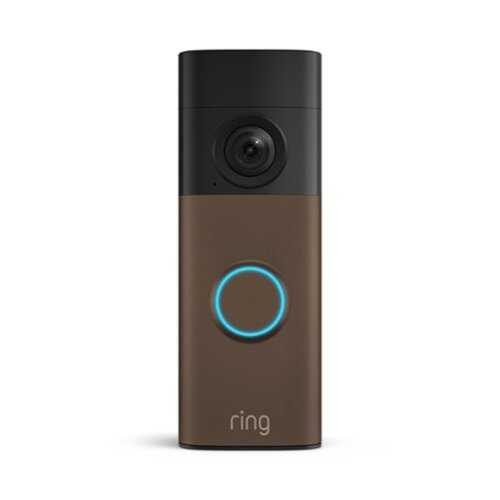Rent to own Ring - Battery Doorbell (newest model) Retinal 2K with wide-angle video, up to 6x Zoom, Two-Way Talk, and Built-In Battery - Matte Mocha