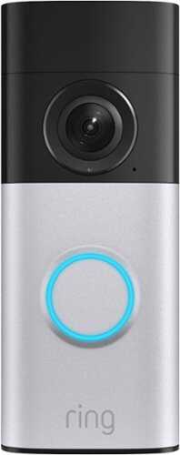 Rent to own Ring - Wired Doorbell Plus (2nd Gen) — Retinal 2K, Motion Detection, Low-Light Sight - Nickel Silver