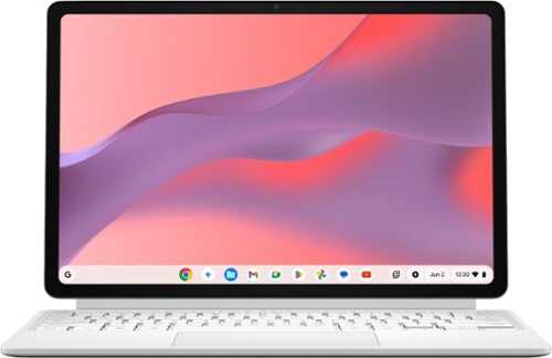 Rent to own ASUS - CM32 12.1" 2.5K 2-in-1 Touchscreen Chromebook - MediaTek Kompanio 540 (2025) - 8GB Memory - 128GB Storage - Fog Silver