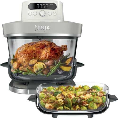 Rent to own Ninja - Crispi Pro 6-in-1 Countertop Glass Air Fryer - Bone