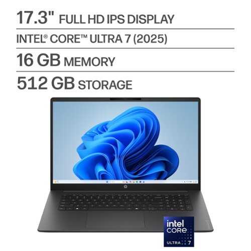 Rent to own HP - OmniBook 3 17.3" Full HD Laptop - Intel Core Ultra 7 (2025) - 16GB Memory - 512GB SSD - Mica Silver