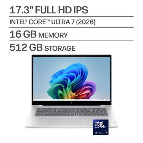Rent to own HP - OmniBook X 17.3" Full HD Touchscreen Laptop - Intel Core Ultra 7 (2024) - 16GB Memory - 512GB SSD - Copilot+ PC - Glacier Silver