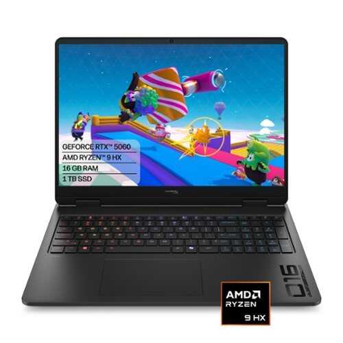 Rent to own HyperX - OMEN 16" 165Hz 2.5K OLED Gaming Laptop - AMD Ryzen 9 8940HX (2025) - 16GB Memory - NVIDIA GeForce RTX 5060 - 1TB SSD - Shadow Black