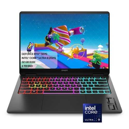 Rent to own HP OMEN - Transcend 14" 120Hz 3K OLED Gaming Laptop - Intel Core Ultra 9 (2025) - 32GB Memory - NVIDIA GeForce RTX 5070 - 1TB SSD - Shadow Black