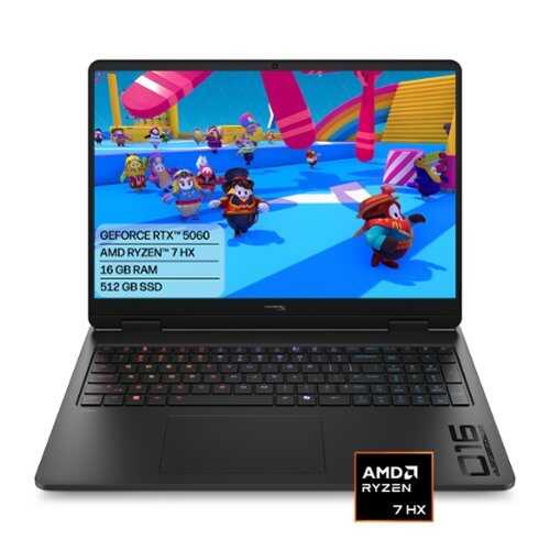 Rent to own HyperX - OMEN 16" 165Hz 2.5K OLED Gaming Laptop - AMD Ryzen 7 8745HX (2025) - 16GB Memory - NVIDIA GeForce RTX 5060 - 512GB SSD - Shadow Black
