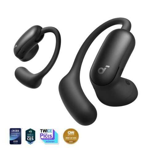 Rent to own Soundcore - by Anker AeroFit 2 Pro Dual-Form Wireless Earbuds with Open-Ear and Active Noise Cancellation Seamless Switch - Black