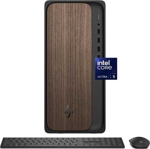 Rent to own HP - OmniDesk Desktop - Intel Core Ultra 5 225 - 8GB DDR5 Memory - 512GB SSD - Dark Wood