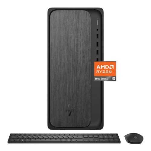 Rent to own HP - OmniDesk Desktop - AMD Ryzen 5 8500G - 8GB DDR5 Memory - 512GB SSD - Gray Wood