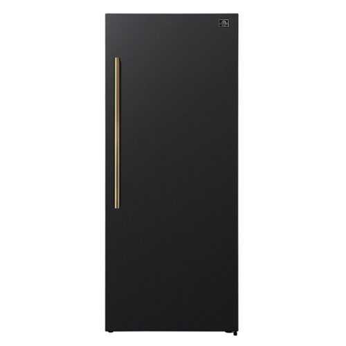 Rent to own Forno Appliances - Maderno 13.6 Cu. Ft. Right Swing Upright Convertible Freezer with Antique Brass Handles - Black