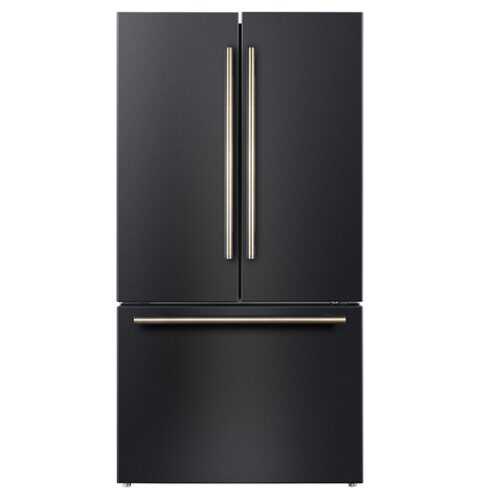 Rent to own Forno Appliances - Rivello 27.4 Cu. Ft. French Door Refrigerator with Internal Water Dispenser - Black
