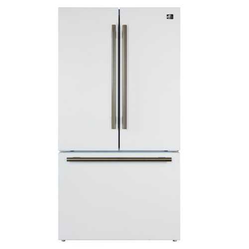 Rent to own Forno Appliances - Rivello 27.4 Cu. Ft. French Door Refrigerator with Internal Water Dispenser - White