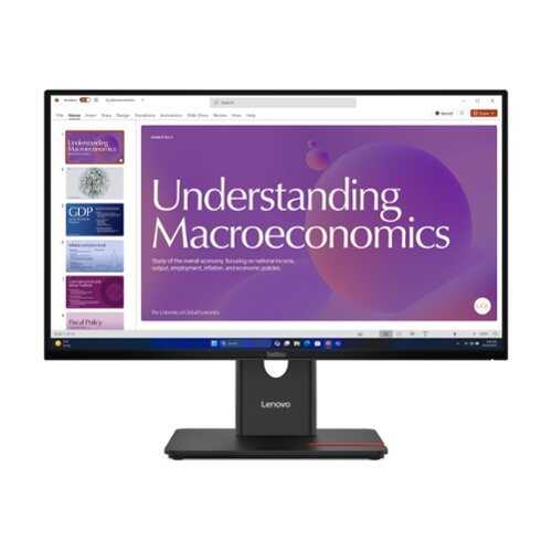Rent to own Lenovo - ThinkVision 23.8" IPS LED FHD 48Hz-120Hz Monitor (HDMI, USB, DP) w/Speakers - Eclipse Black