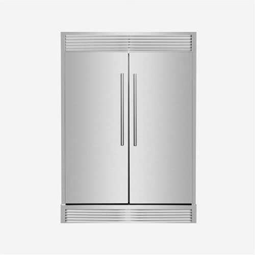 Rent to own Forno Appliances - Maderno 27.2 Cu. Ft. Side-by-Side Convertible Refrigerator with Decorative Grill Trim - Stainless Steel