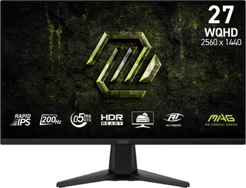 Rent to own MSI - MAG 275QF E20 27" QHD Rapid IPS 200Hz 0.5ms Adaptive Sync Premium Gaming Monitor with HDR(DisplayPort,HDMI) - Metallic Black