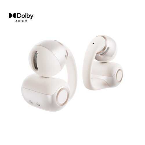 Rent to own Shokz - OpenDots 2 Open-Ear Clip-On True Wireless Bluetooth Earbuds - Pearl White