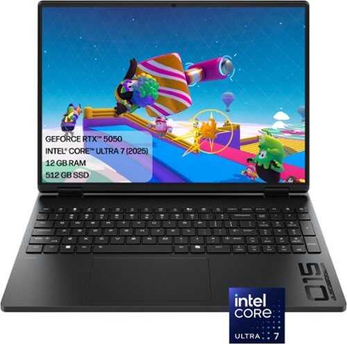 Rent to own HyperX - OMEN 15.3" 2K 165Hz Gaming Laptop - Intel Core Ultra 7 255H (2025) - 12GB Memory - NVIDIA GeForce RTX 5050 - 512GB SSD - Shadow Black