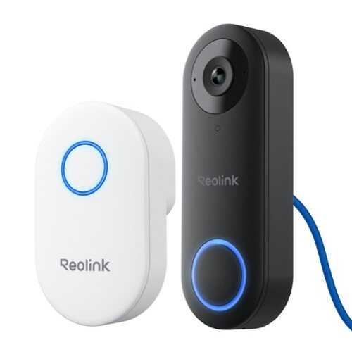 Rent to own D340P Wired PoE Smart Video Doorbell Camera 2K+ 5MP with Chime, Pre-Record, Works with Reolink NVRs - Black