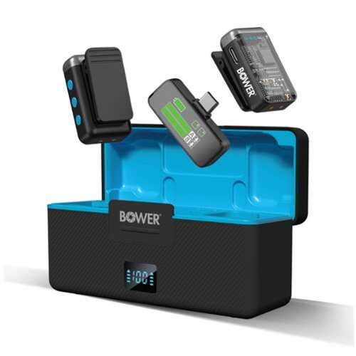 Rent to own Bower - Vox Z1 Dual Wireless Microphone with Charging Case - Black
