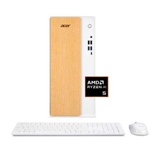 Rent to own Acer - Aspire TC AI Tower Desktop - AMD Ryzen AI 5 330 2025 - 16GB DDR5 Memory – 1TB Storage - Copilot+ PC - White