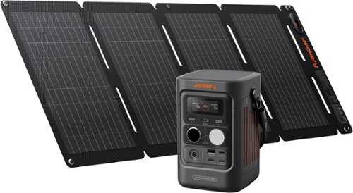 Rent to own Jackery - Explorer 300D Portable Power Station with 40W Air Solar Panel Bundle for Outdoor Camping, Hiking, and Road Trips (288 Wh Capacity) - Black