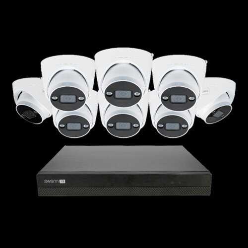 Rent to own Swann - AdvancedX Series / NVR-16ADVANX / 2TB / 8x NHD-ADVANXD 4K Spotlight Dome IP Cameras - Black