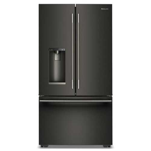 Rent to own KitchenAid - Counter-Depth French Door Refrigerator with Intelligent Auto Fill - Black Ore