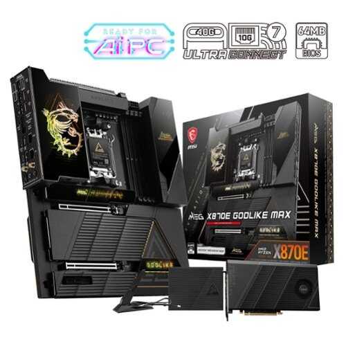 Rent to own MSI - MEG X870E GODLIKE MAX (Socket AM5) AMD X870E E-ATX DDR5 Wi-Fi 7 Motherboard with Dynamic Dashboard III - Black