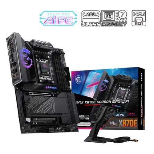Rent to own MSI - MPG X870E CARBON MAX WIFI (Socket AM5) AMD X870E ATX DDR5 Wi-Fi 7 Motherboard - Black