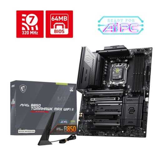 Rent to own MSI - MAG B850 TOMAHAWK MAX WIFI II (Socket AM5) AMD B850 ATX DDR5 Wi-Fi 7 Motherboard - Black