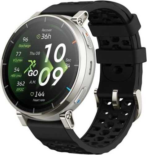 Rent to own Amazfit - Active 3 Premium 45mm Smartwatch - Apex - Silver