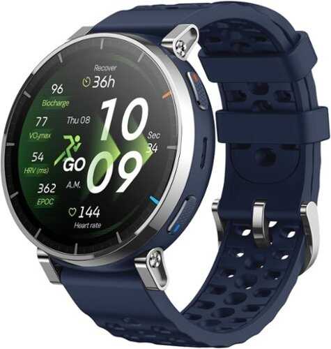 Rent to own Amazfit - Active 3 Premium 45mm Smartwatch - Atlas - Blue