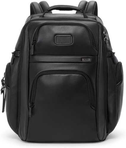 Rent to own TUMI - Alpha Brief Pack Leather Backpack - Black