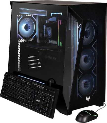 Rent to own Acer - Predator Orion Gaming Desktop - Intel Core Ultra 7 265KF 2024 - GeForce RTX 5060 Ti - 16GB DDR5 Memory – 1TB Storage - Black