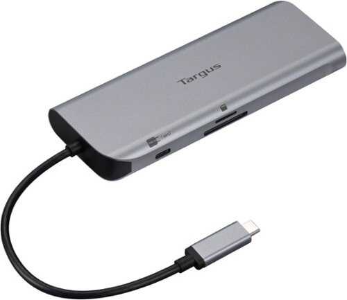 Rent to own Targus - USB-C Alt. Mode Dual HDMI 4K Mobile Dock with 140W EPR Pass-Thru & SD Reader - Silver