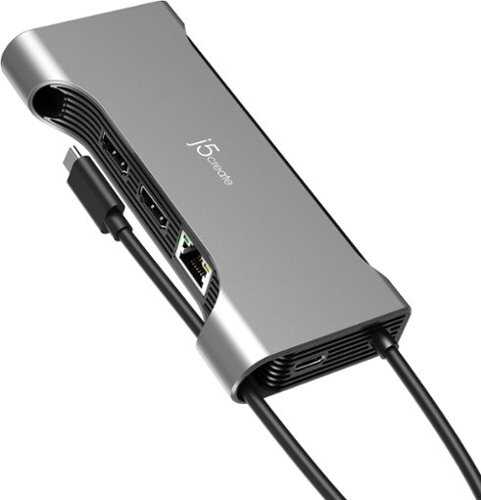 Rent to own j5create - USB-C 12-in-1 Dual 4K60 HDMI Hub - Space Gray