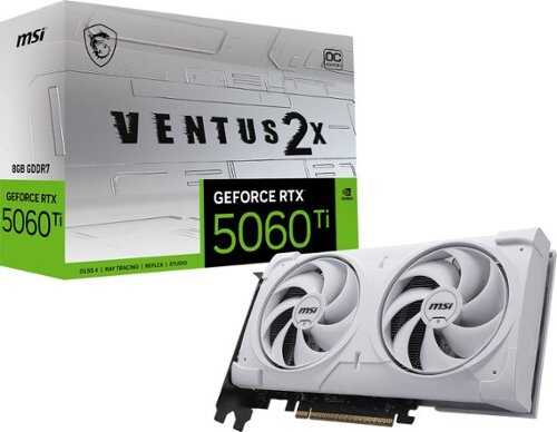 Rent to own MSI - NVIDIA GeForce RTX 5060 Ti 8GB GDDR7 VENTUS 2X OC PLUS PCI Express 5.0 Graphics Card - White