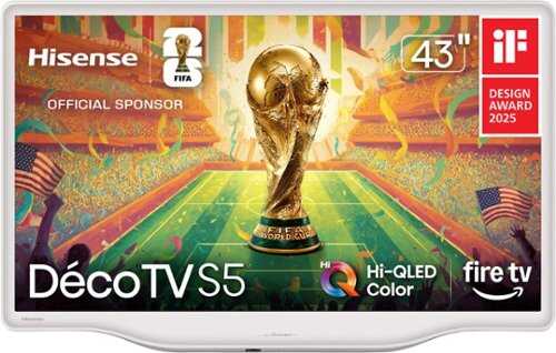 Rent to own Hisense - 43" Class S5 Hi-QLED Deco TV QLED Series UHD 4K LED Smart Fire TV (2026)