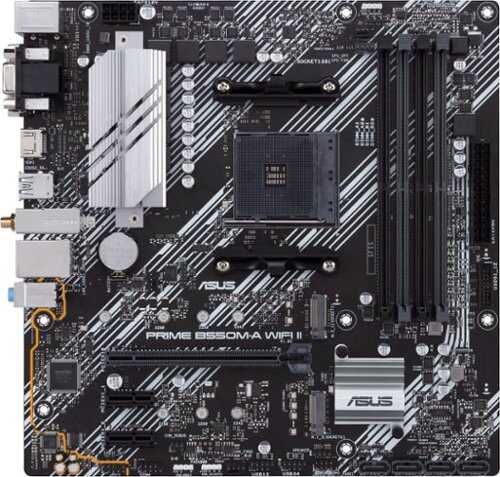 Rent to own ASUS - PRIME B550M-A WIFI II (Socket AM4) AMD B550 Micro ATX DDR4 Wi-Fi 6 Motherboard - Black