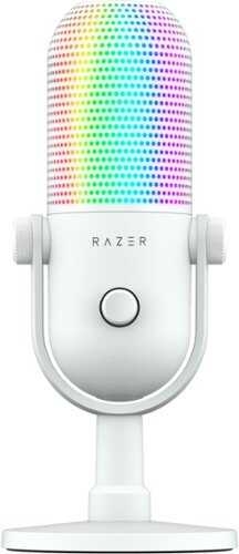 Rent to own Razer - Seiren V3 Chroma Wired Supercardioid Condenser USB Microphone with 32-Bit DSP - White
