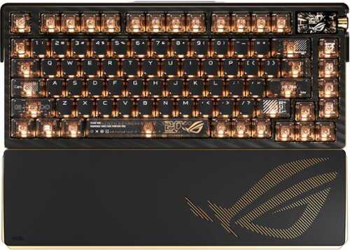 Rent to own ASUS - ROG Azoth Extreme 75% Wireless Mechanical Gaming Keyboard with ROG NX V2 Snow Linear Switches and Color OLED Touchscreen - 20th Edition