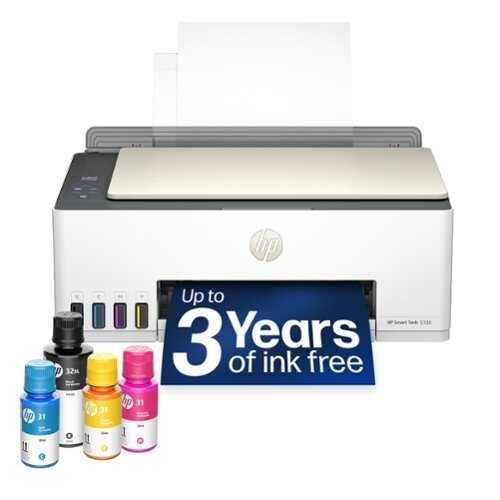 Rent to own HP - Smart Tank 5100 Wireless All-in-One AI-Enabled Cartridge-Free Supertank Inkjet Printer with 3 Years of Ink Included¹ - White