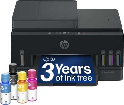 Rent to own HP - Smart Tank 7603 Wireless All-in-One AI-Enabled Cartridge-Free Supertank Inkjet Printer w/ Fax and 3 Yrs of Ink Included¹ - Basalt